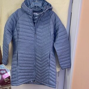Columbia Women's Light Gray Hooded Puffer Coat